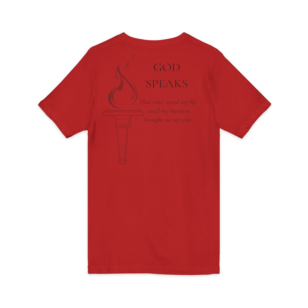 Testimony Tee | V-Neck — "God Speaks"