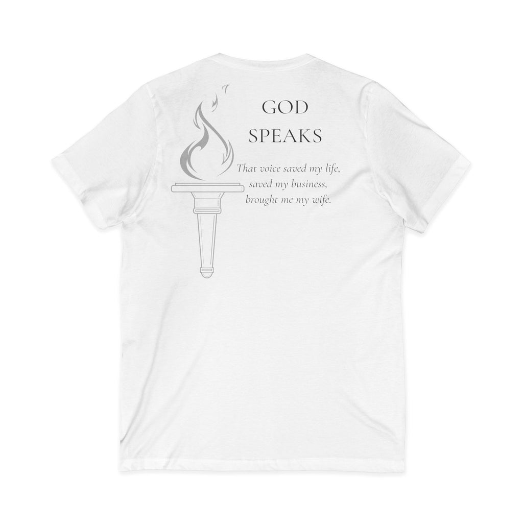 Testimony Tee | V-Neck — "God Speaks"