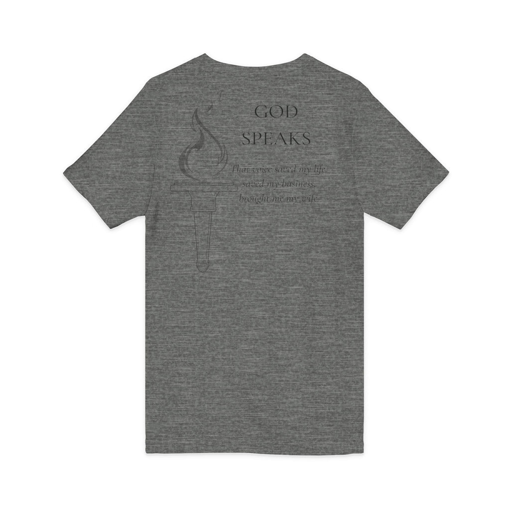 Testimony Tee | V-Neck — "God Speaks"