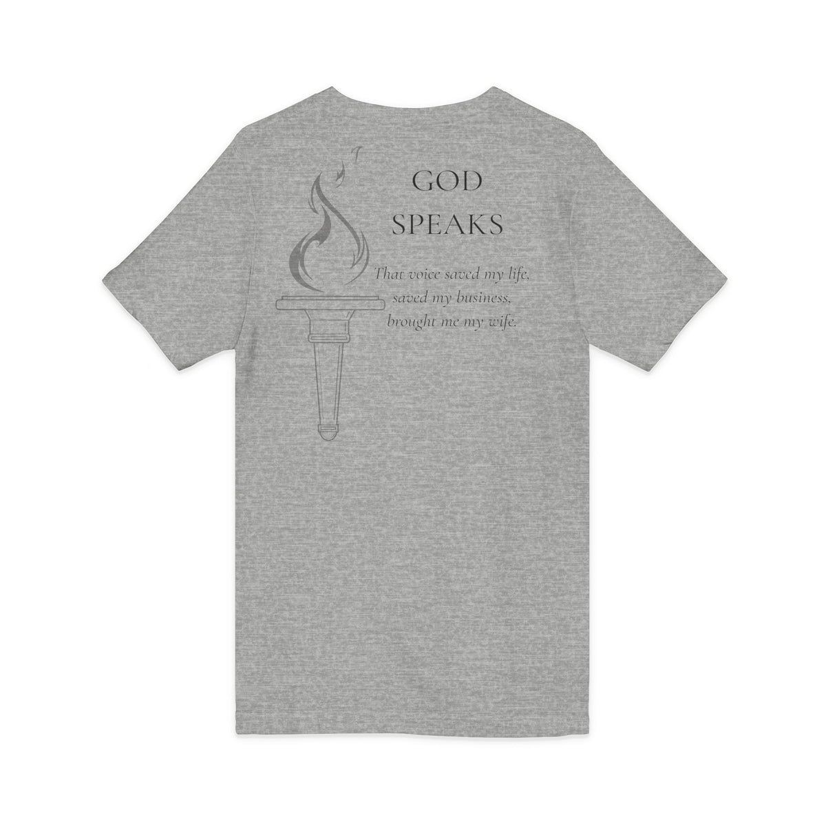 Testimony Tee | V-Neck — "God Speaks"