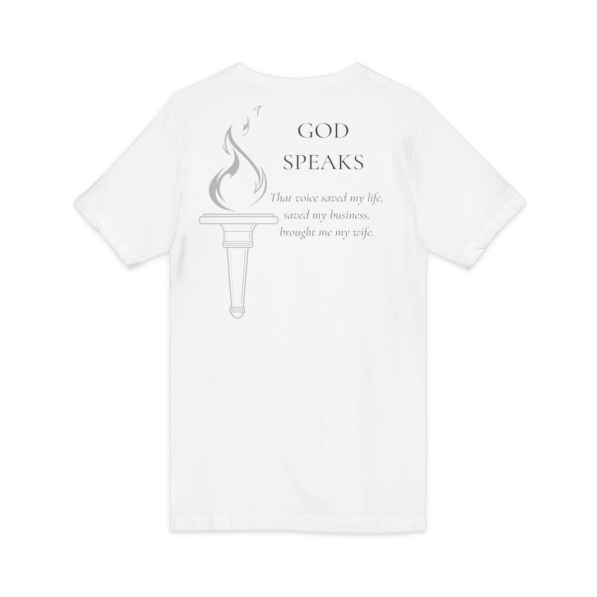 Testimony Tee | V-Neck — "God Speaks"