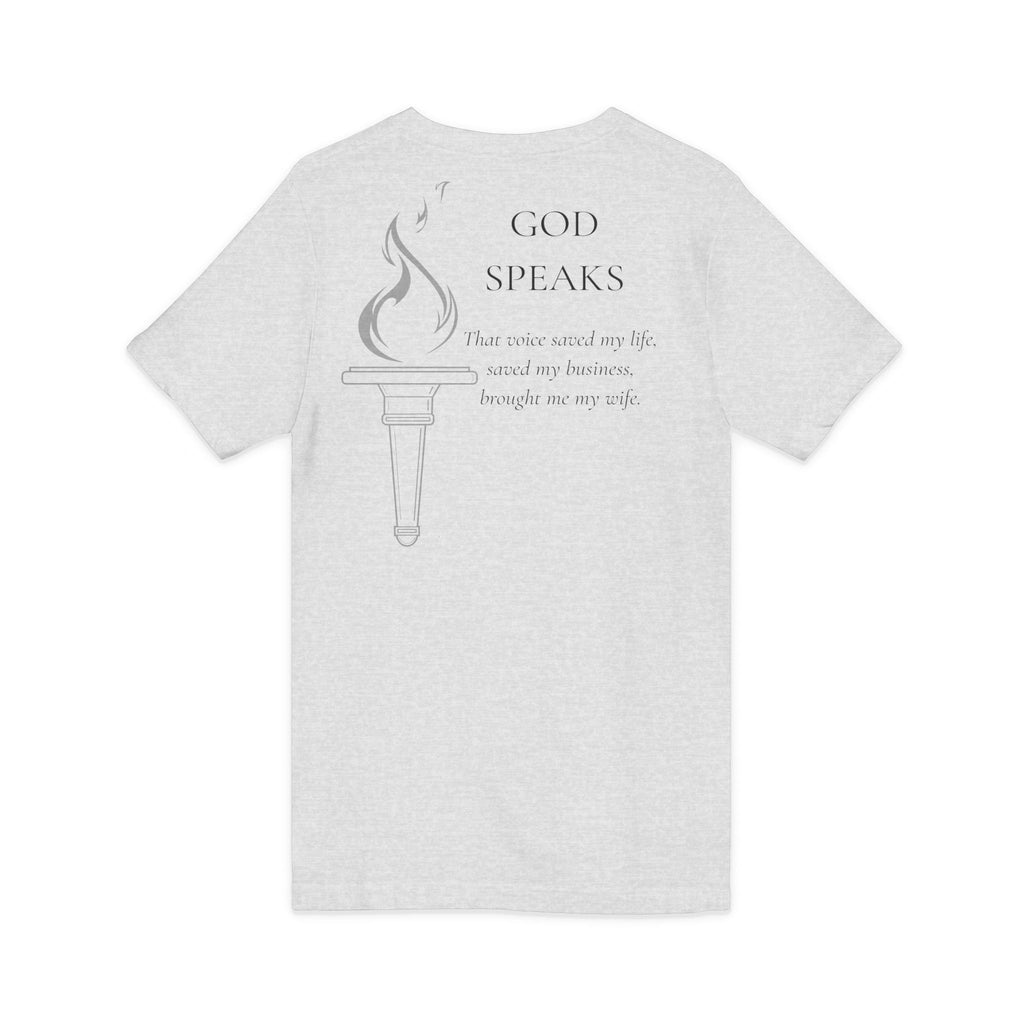 Testimony Tee | V-Neck — "God Speaks"