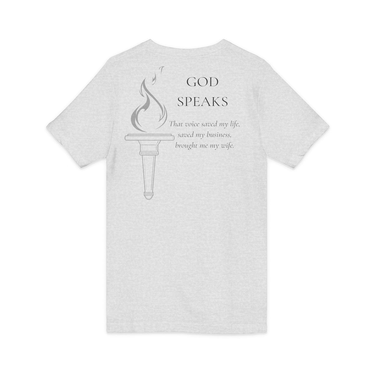 Testimony Tee | V-Neck — "God Speaks"