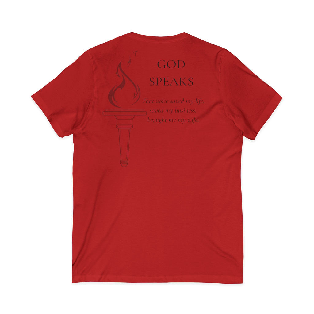 Testimony Tee | V-Neck — "God Speaks"