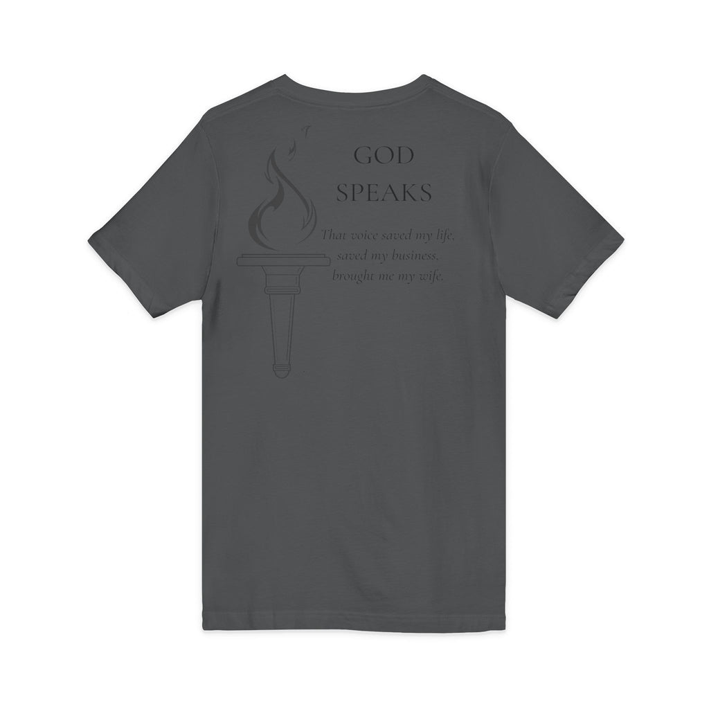 Testimony Tee | V-Neck — "God Speaks"