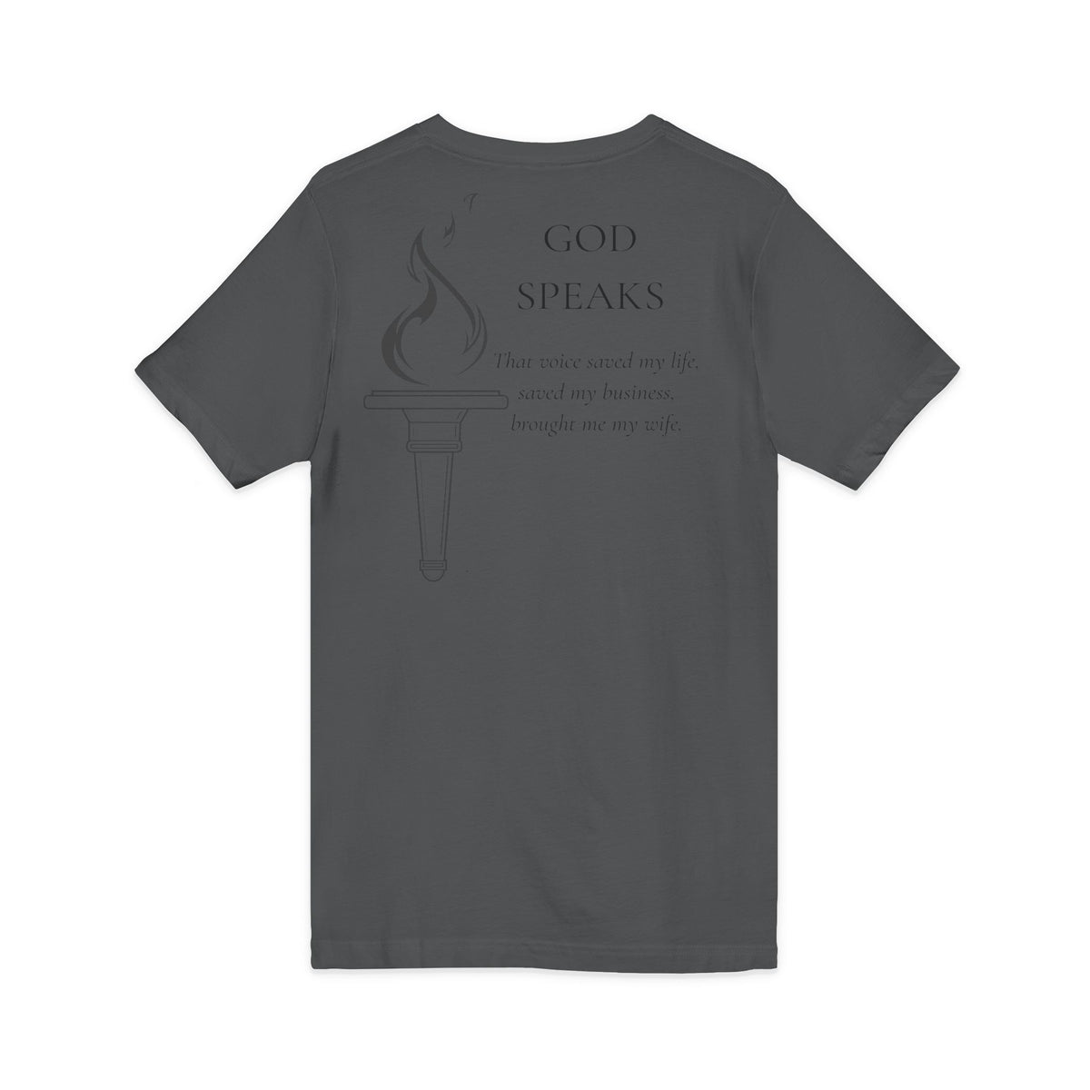 Testimony Tee | V-Neck — "God Speaks"