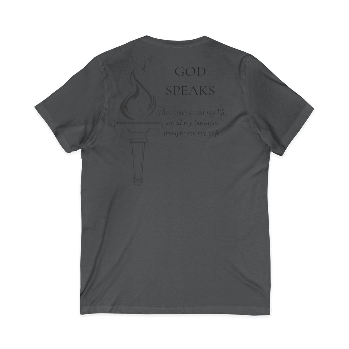 Testimony Tee | V-Neck — "God Speaks"