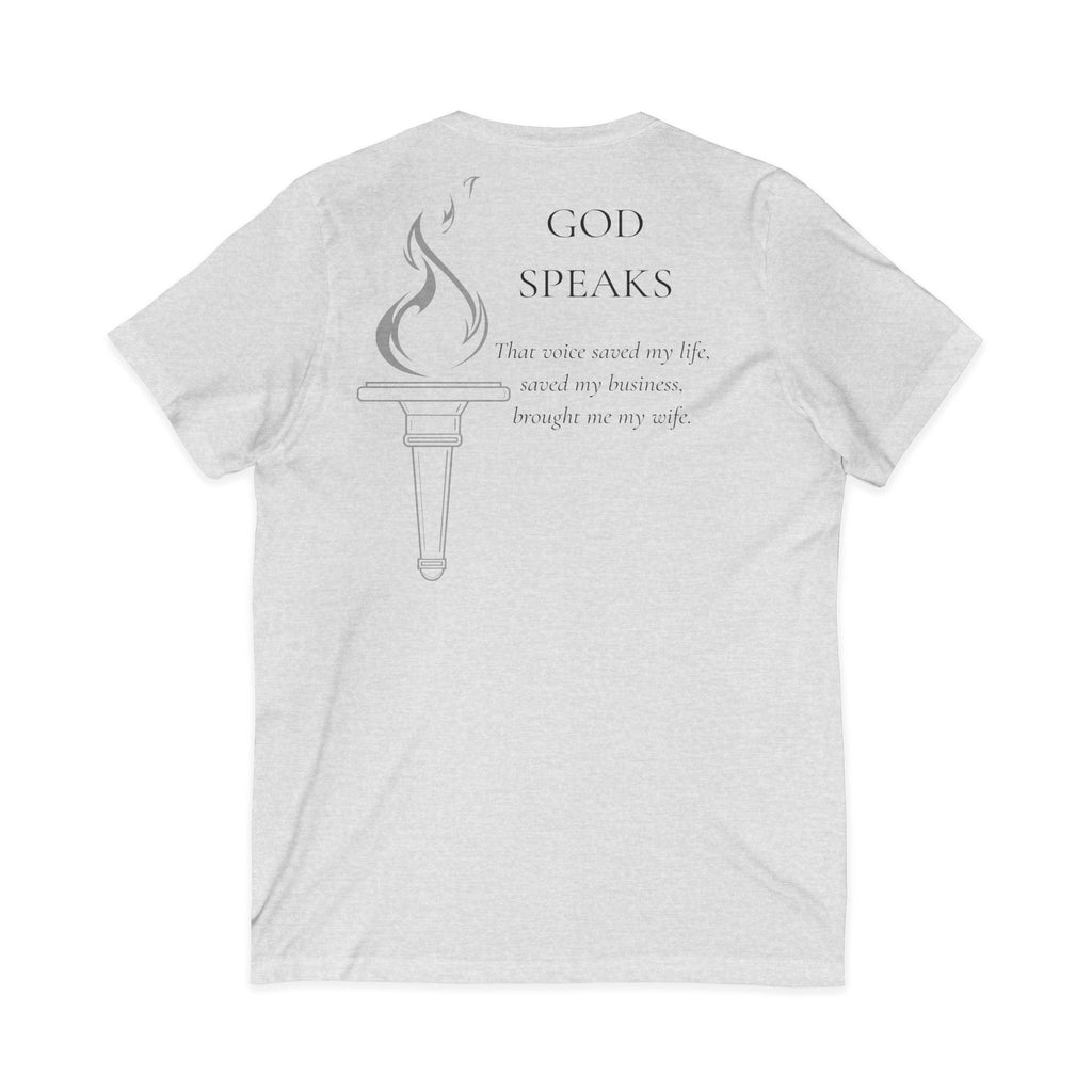 Testimony Tee | V-Neck — "God Speaks"