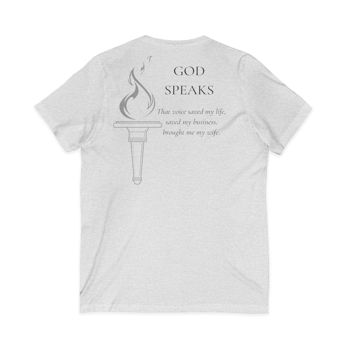 Testimony Tee | V-Neck — "God Speaks"