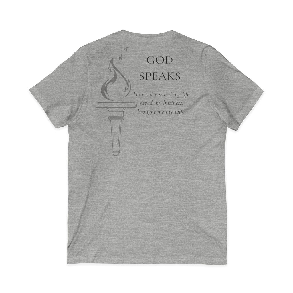 Testimony Tee | V-Neck — "God Speaks"