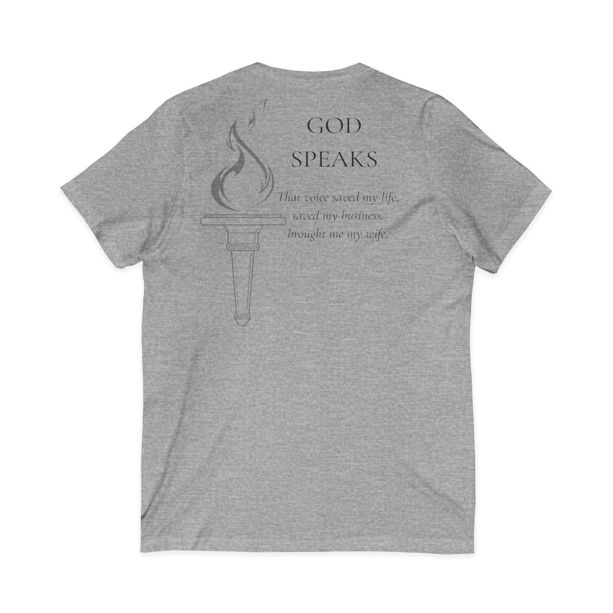 Testimony Tee | V-Neck — "God Speaks"